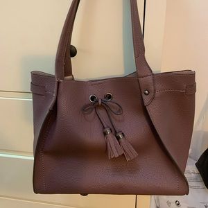 Jessica Simpson purse w/matching makeup holder.